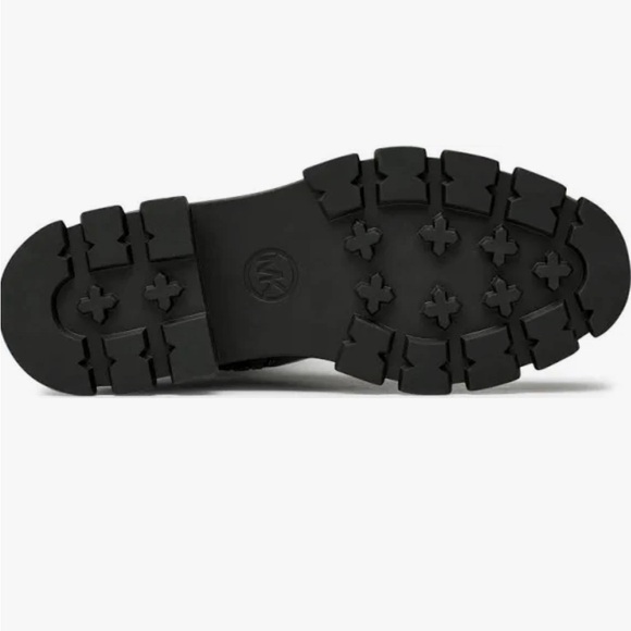 MICHAEL Michael Kors Michael Kors Ridley Leather and Logo Jacquard Knee Boot - Picture 3 of 6